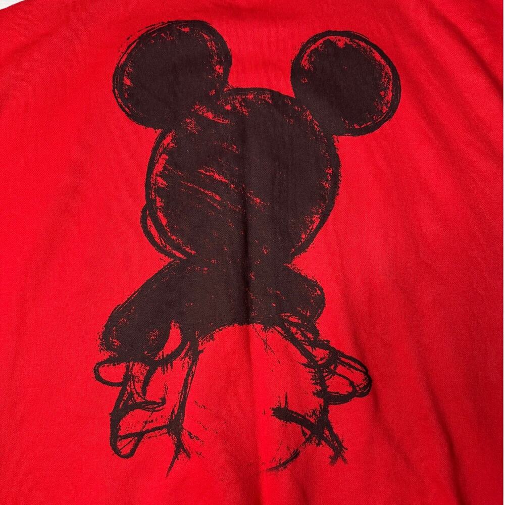 Disney Mickey Mouse Red Sketch Graphic Crewneck Sweatshirt Medium - Picture 6 of 9